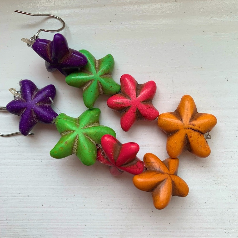 Handmade Boho Starfish Earrings